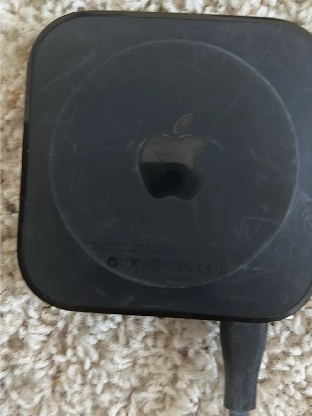Apple Black Media Streamer Power Adapter with Integrated Cord